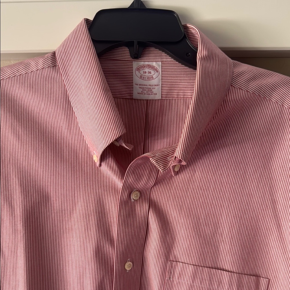 NWOT Brooks Brothers Red Striped Men's Shirt